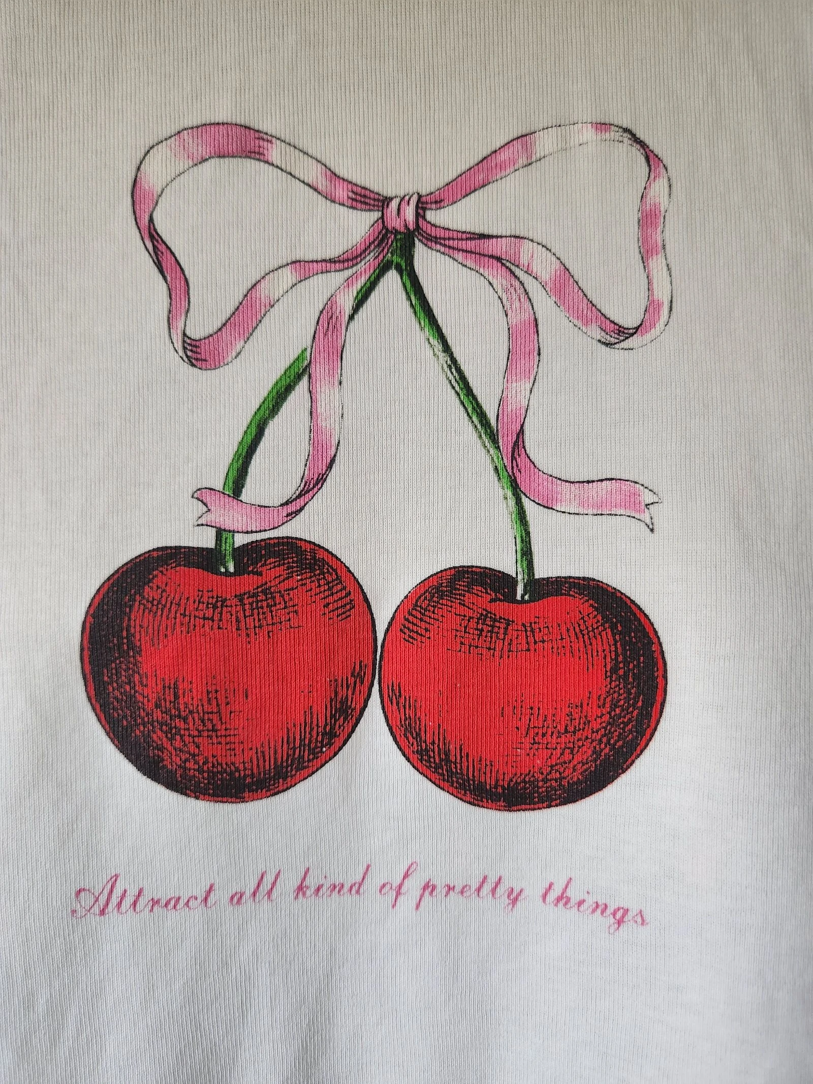 🍓NEWA camiseta blanca con cerezas talla 12/13 años🍓 – photo 2